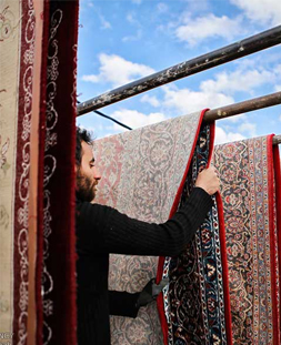 خشک کردن قالی در قالیشویی نطنز 
