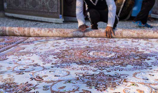 روش اصولی لول کردن قالی در قالیشویی نطنز 